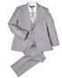 Perry Ellis "Noah" Kids Light Grey Suit (5-Piece Set) Flower Girl Dress and Ring Bearer Outfit - thumbnail - 1