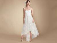 strapless high-low wedding dress 