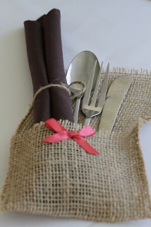 DIY Burlap Flatware Holder