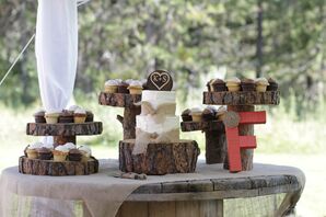 Rustic Wood Dessert Table