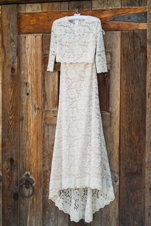 Two-Piece, Full-Length Lace Wedding Gown