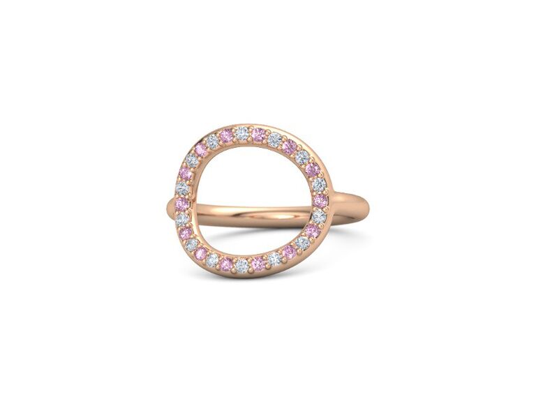 Silpada Luxe Brilliant Karma Ring in pink sapphire and diamond with 10K rose gold