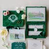 This Couple's Elegantly Emerald Wedding at Prospect Park Boathouse in Brooklyn, New York, Is Timeless