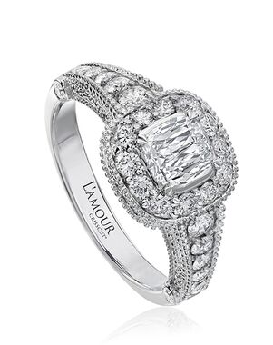 Christopher Designs Vintage Cushion Cut Engagement Ring
