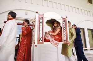 Traditional Palanquin Bridal Wedding Ceremony Entrance