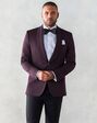 The Black Tux Plum Shawl Jacket Tuxedo Purple Tuxedo - thumbnail - 7