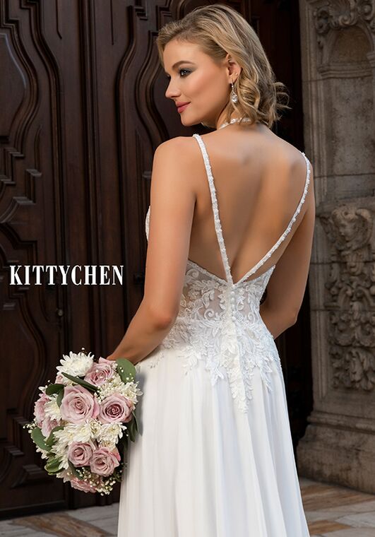 KITTYCHEN TRINA, H2056 Sheath Wedding Dress - 4