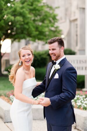 Elegant Couple at The Scottish Rite Cathedral in Indianapolis, Indiana