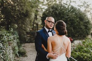 Groom Reacting During First Look