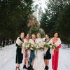 Poinsettias Filled This Snowy Winter Wedding at Castle Farms in Charlevoix, Michigan