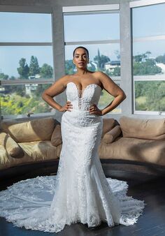 Martina Liana 1620 plus Fit-and-Flare Wedding Dress