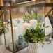 Hydrangea Terrarium Centerpiece Filled with Pillar Candles