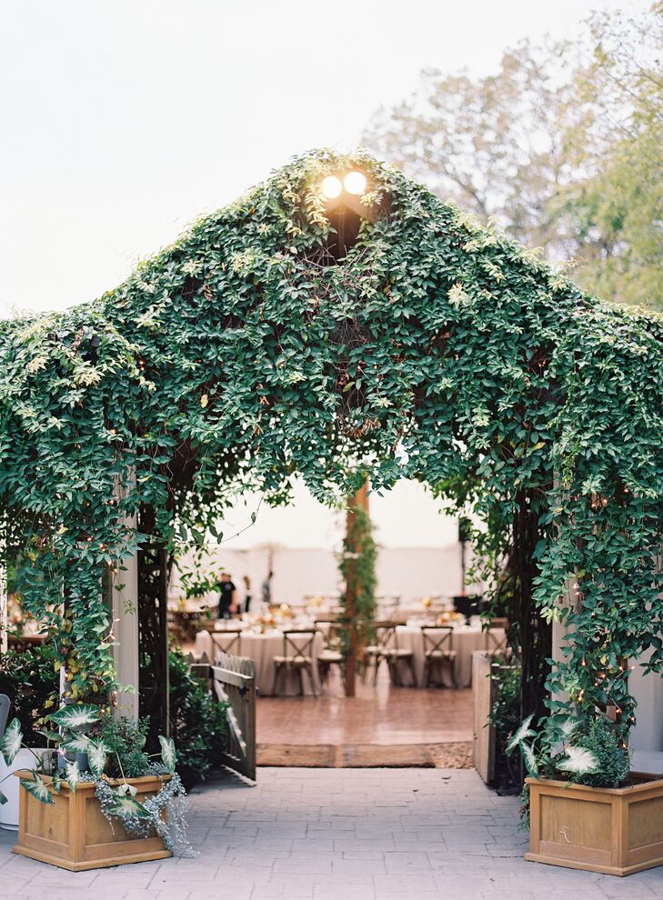 Greenery Tent Entrance for Wedding at The Clifton Inn in Charlottesville, Virginia
