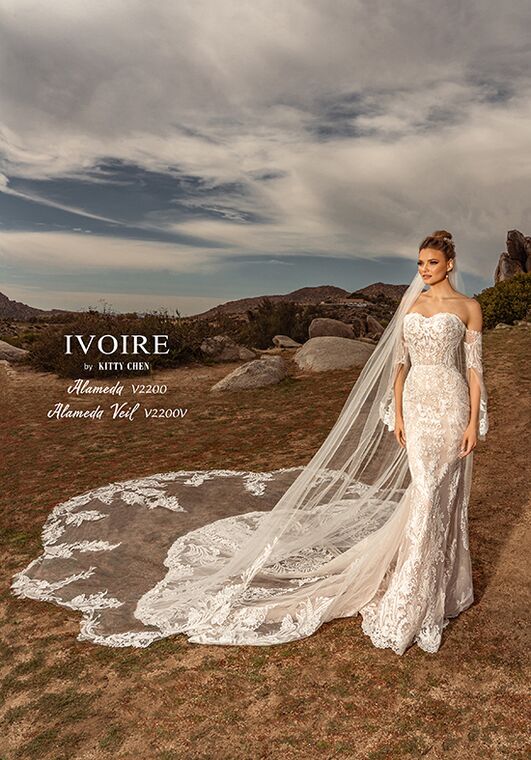 IVOIRE by KITTY CHEN ALAMEDA, V2200 Sheath Wedding Dress - 7