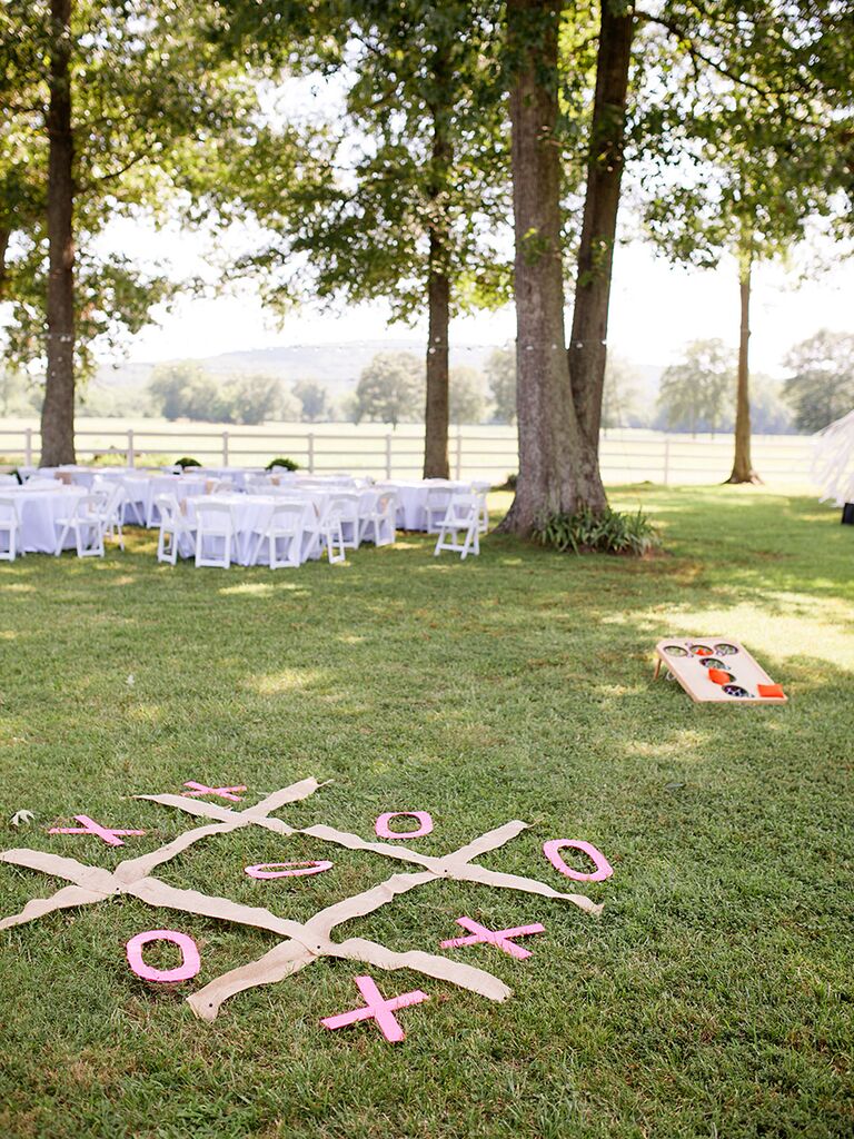 Lawn game idea for an outdoor wedding