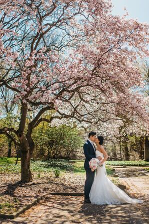 Long Train on Strapless Ivory Dress