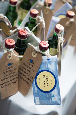 Mini Whiskey Bottle Wedding Favors