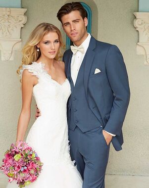 Allure Men Slate Blue Tuxedo