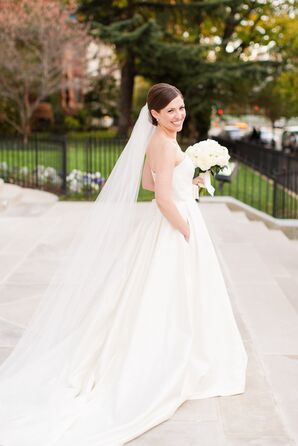 Bride in a Cathedral Veil at Carnegie Institute of Washington