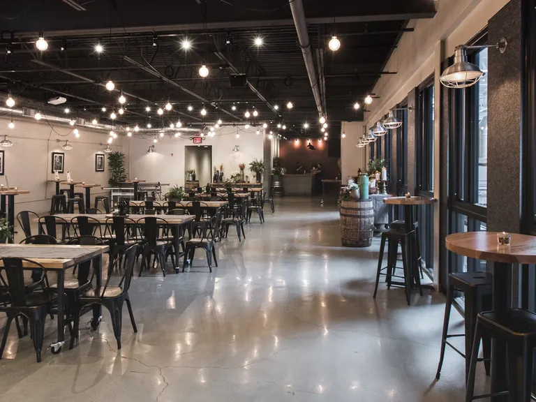Inside of Yards Brewing Co. wedding venue in philadelphia