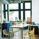Gold Chairs and High-Top Table for Reception at 701 Whaley in Columbia, South Carolina