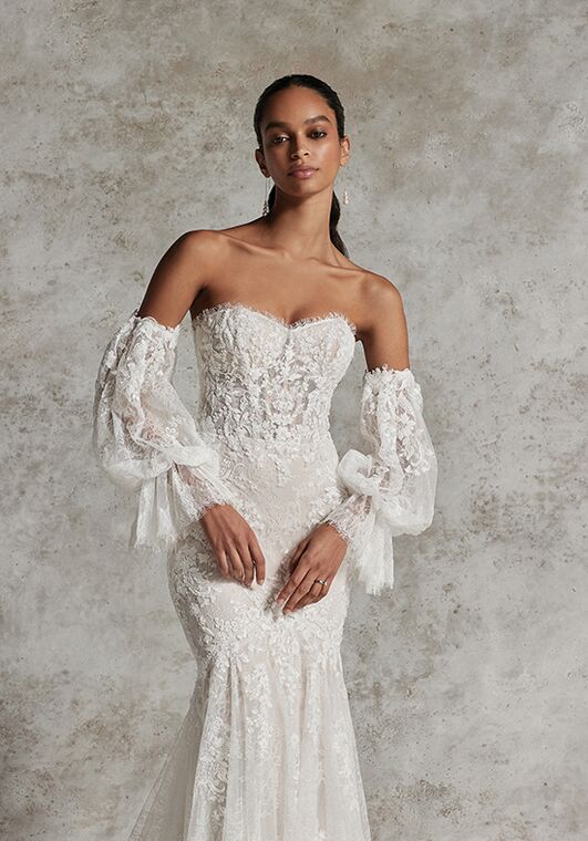 Justin Alexander Signature Yaren Fit-and-Flare Wedding Dress - 6