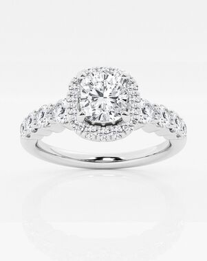 Grown Brilliance Cushion Cut Engagement Ring