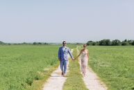“Tradition wasn’t very important to us,” Mac says of his wedding to Elizabeth. Case in point: The pair got ready together, walked down the aisle hand-