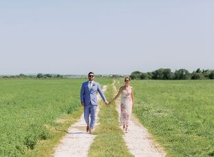 “Tradition wasn’t very important to us,” Mac says of his wedding to Elizabeth. Case in point: The pair got ready together, walked down the aisle hand-