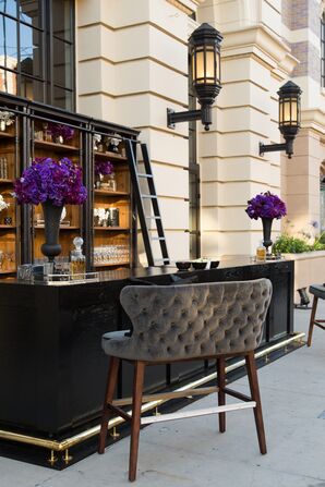 Glam Black and Purple Cocktail Bar
