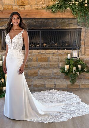 Column Wedding Dresses: Strapless ...