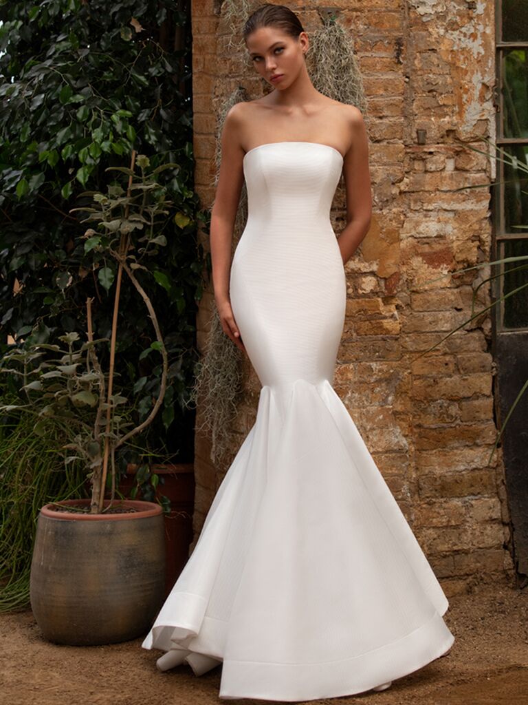 Zac Posen for White One strapless mermaid dress
