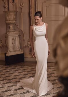 Justin Alexander Leonie Fit-and-Flare Wedding Dress