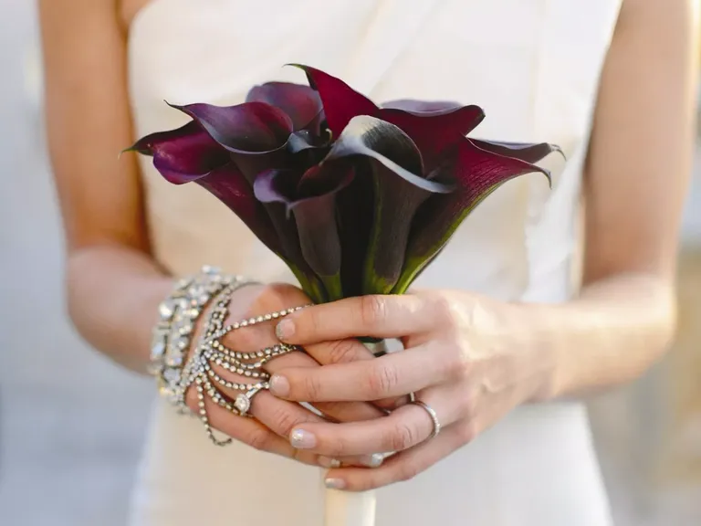 Petite Dark Purple Calla Lily Bouquet