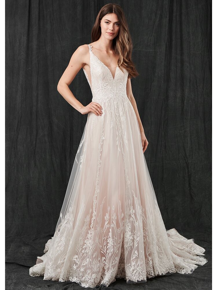 Kelly Faetanini tulle ball gown with beaded lace