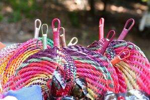 Colorful Woven Fan Wedding Favors