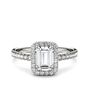 Forever One Moissanite Glamorous Emerald Cut Engagement Ring - thumbnail - 1