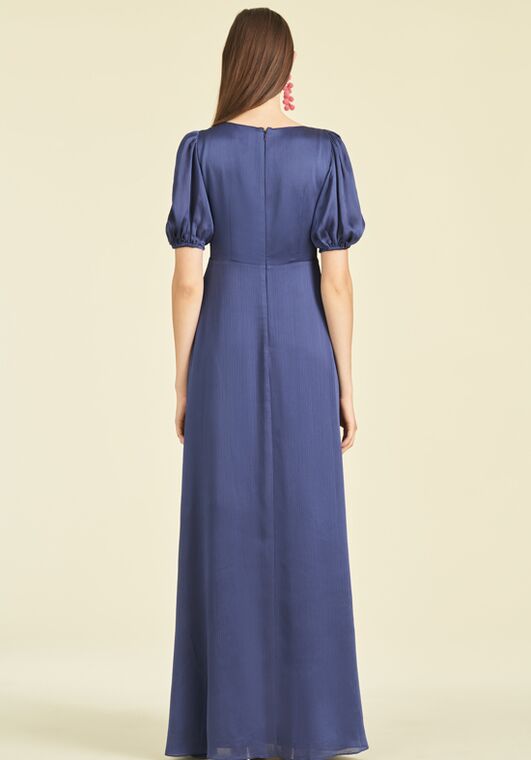 Sachin & Babi Alli Gown - Deep Cobalt V-Neck Bridesmaid Dress - 5
