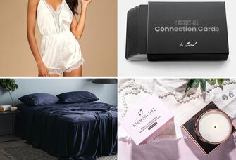 Collage of sexy bridal shower gift ideas