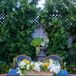 Orchid and Pincushion Protea Sweetheart Table Centerpiece