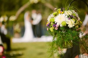 Daisy, Mum and Pine Aisle Decor