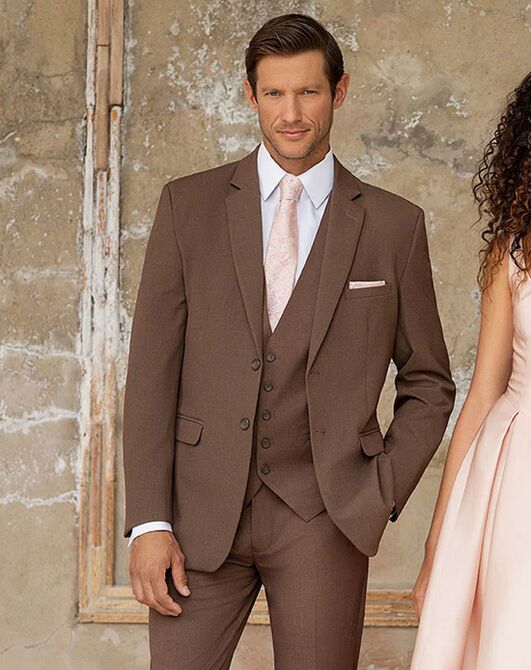 BLACKTIE METRO Cocoa Wedding Suit Brown Tuxedo - 7