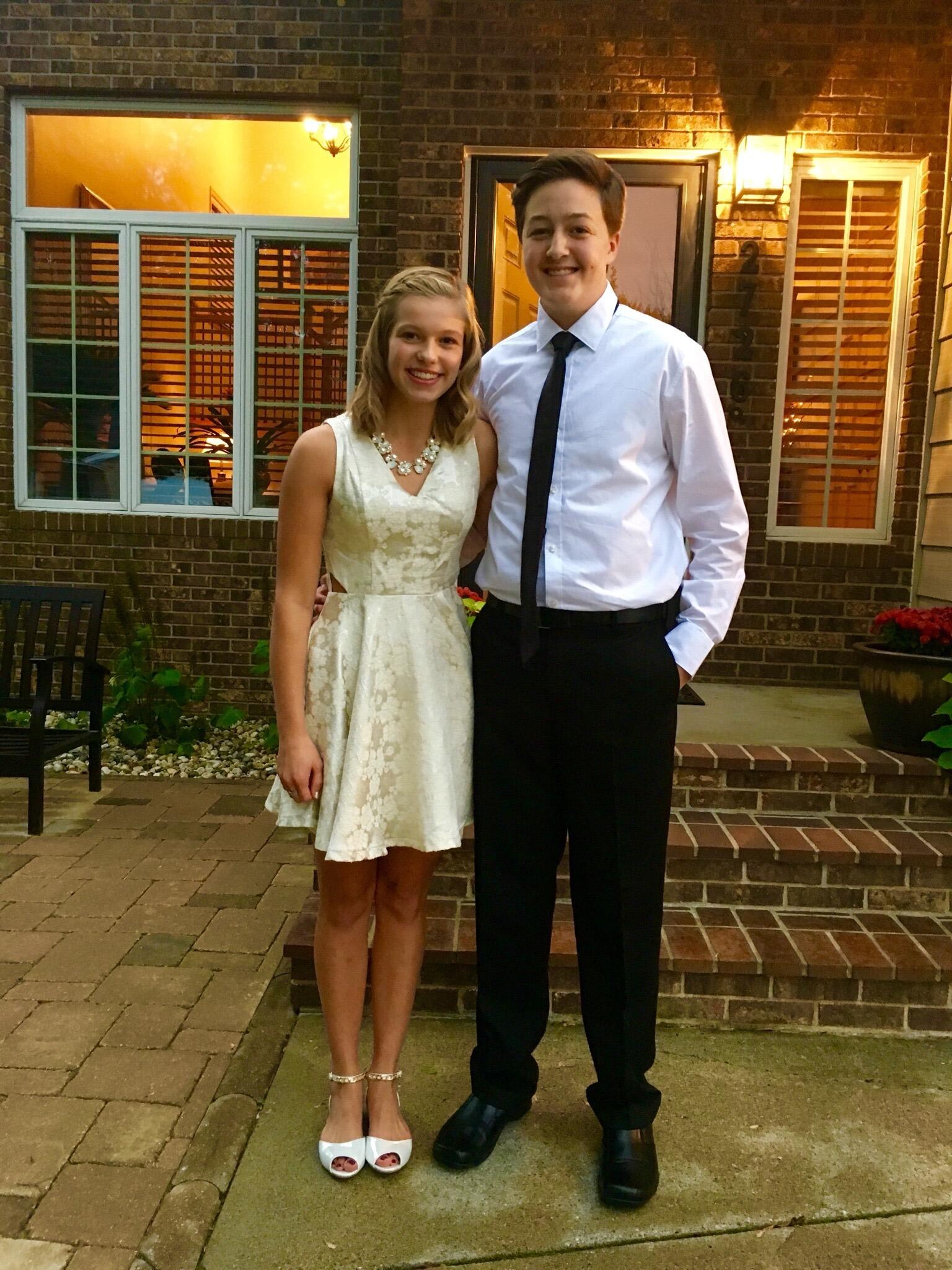 Sophomore homecoming dance... our first unofficial date! Exactly 10 years before our wedding day... crazy!