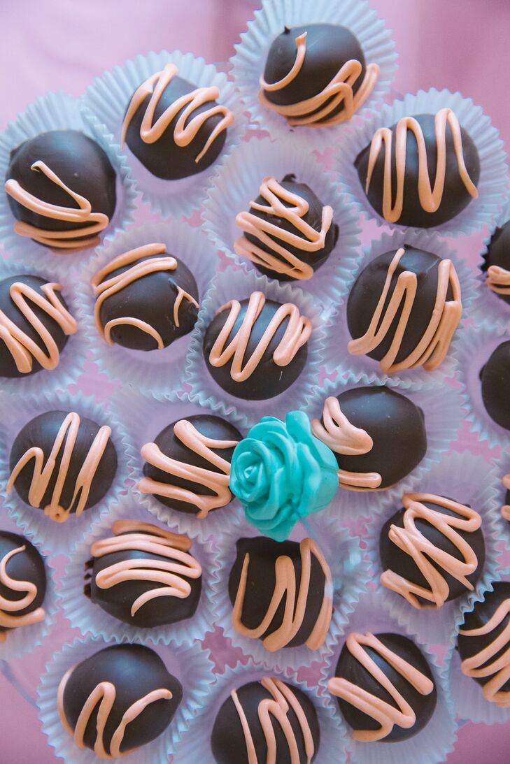 In addition to cake, Stephanie and Daniel served a variety of truffles and other sweets.