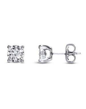 Kay Jewelers Radiant Reflections 1/2 ct tw Diamonds 10K White Gold Earrings Wedding Earring photo