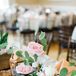 Pink and White Garden Rose Centerpieces