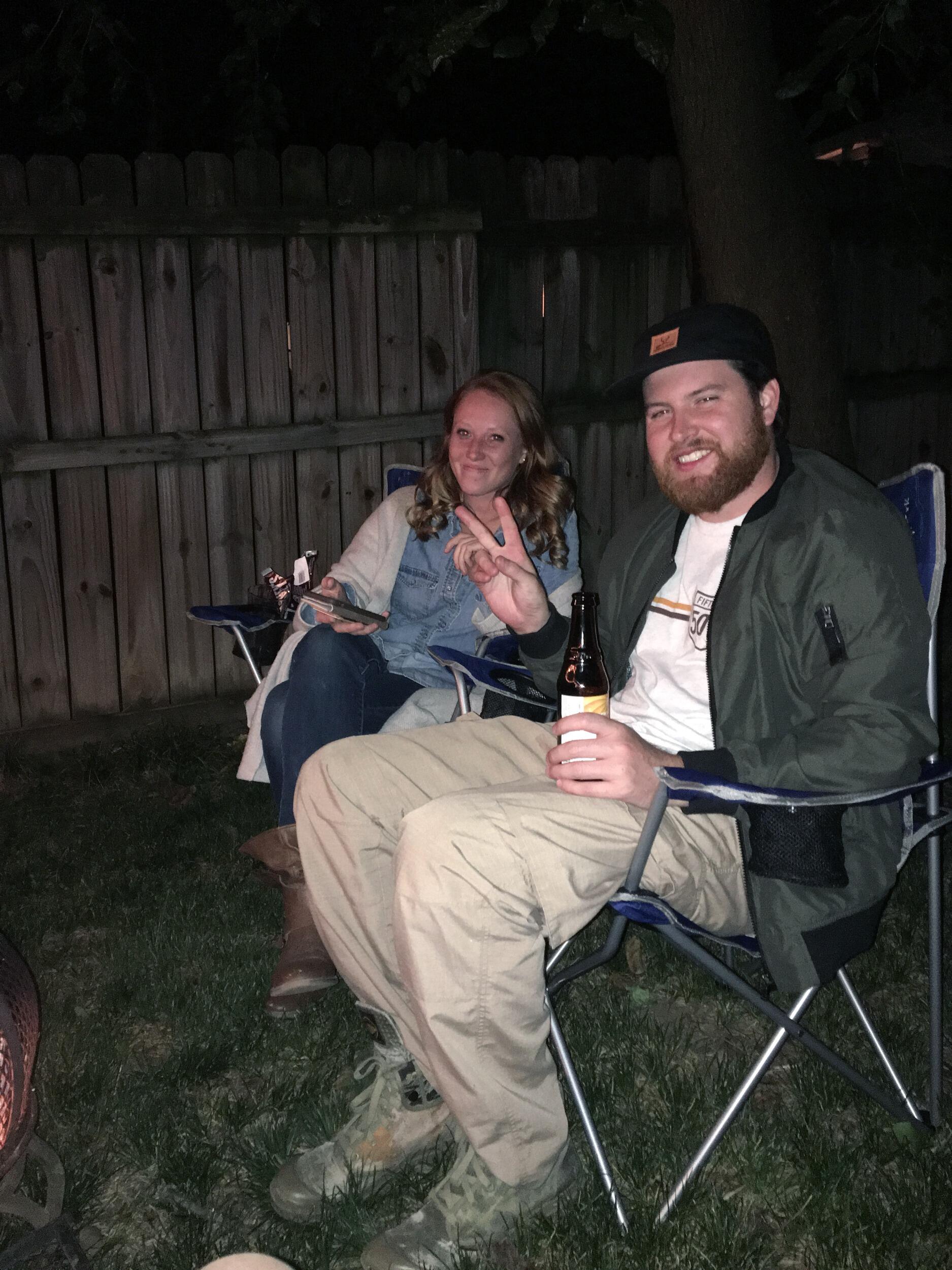 Campfire at Jake and Chelsey Thomas' house in Broad Ripple IN 