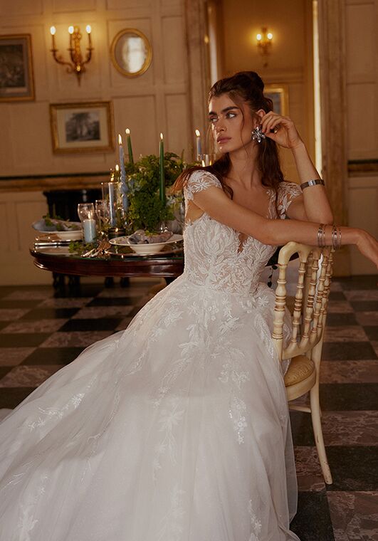 Justin Alexander Idina Ball Gown Wedding Dress - 5