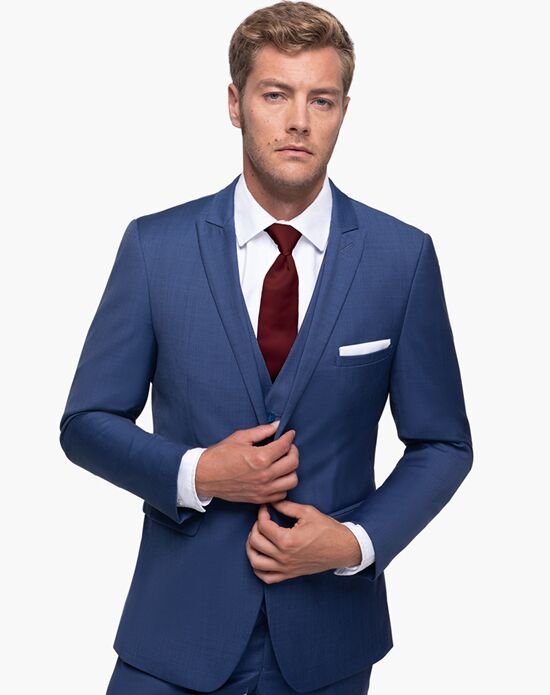 Generation Tux Mystic Blue Peak Lapel Suit Blue Tuxedo - 1