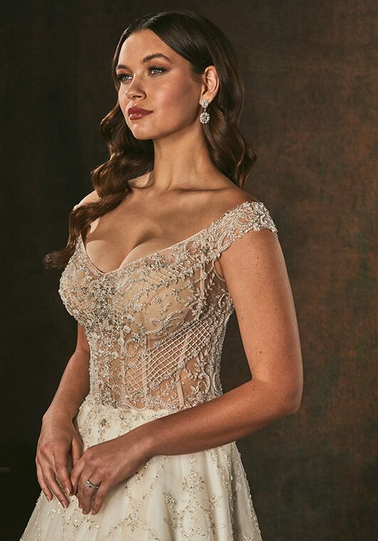 Amaré Couture C158 Alanis A-Line Wedding Dress - 6